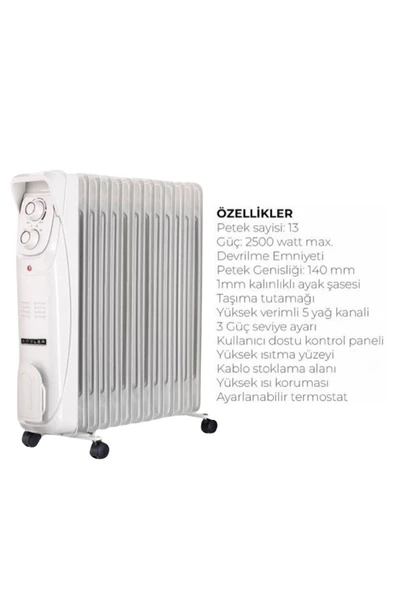 Süsler Sr-5713 13 Dilim Yağlı Radyatör - Resim 2