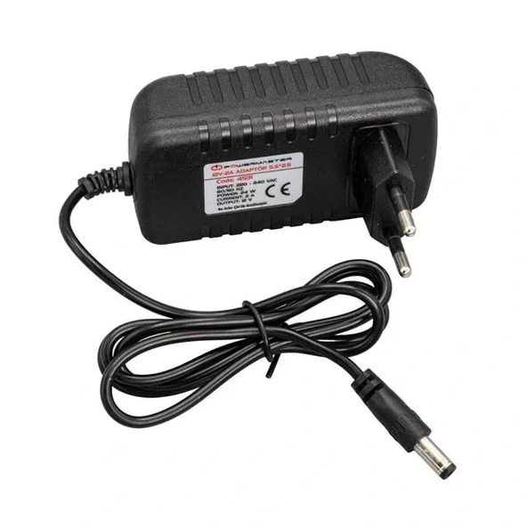 Powermaster Pm-4531 12 Volt - 2 Amper 5.5*2.5 Mm Uçlu Plastik Kasa Priz Tipi Adaptör - 3