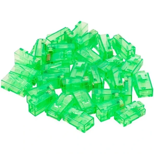 Powermaster Pm-22703 Rj45 Cat6 8p/8c Yeşil Soket (100'lü Paket) - Resim 2