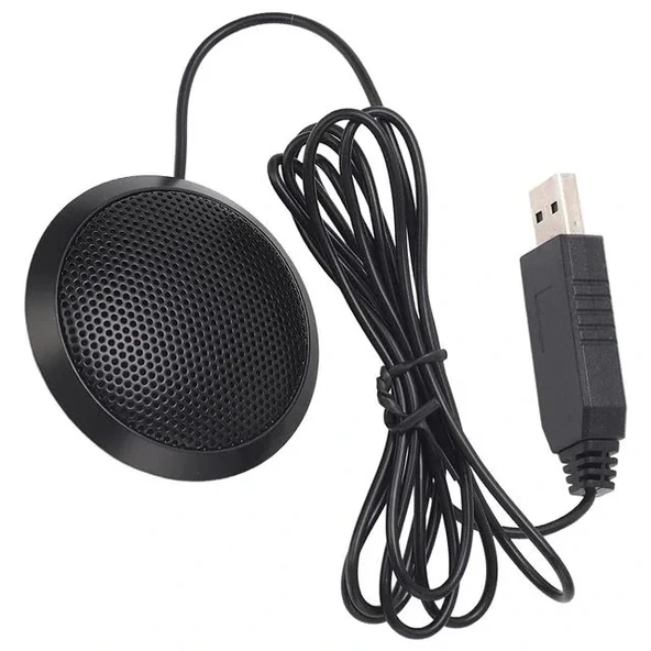 Haiki Hk-102 Usb 1.5 Metre Kablolu Kondenser Masaüstü Toplantı Podcast Mikrofonu - Resim 3