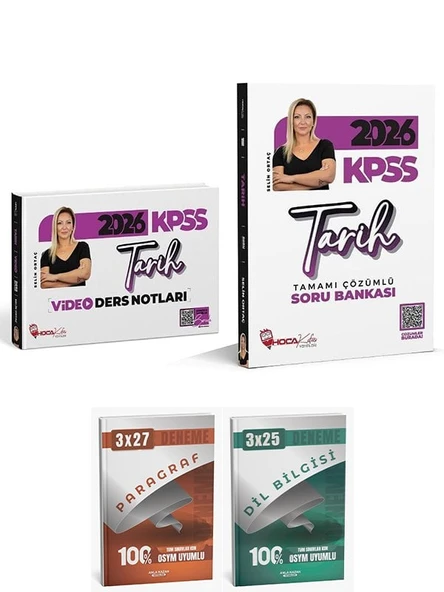 Anla Kazan + Hoca Kafası 2026 KPSS Tarih Video Ders Notları + Soru Bankası 2 li Set - Selin Ortaç Anla Kazan + Hoca Kafası Yayınları ürün görseli 1