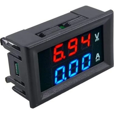 VOLTMETRE & AMPERMETRE  DUAL DİGİTAL (0 ~ 30V /  0 ~ 100A ) G.Y. DC ŞÖNTLÜ - Resim 3