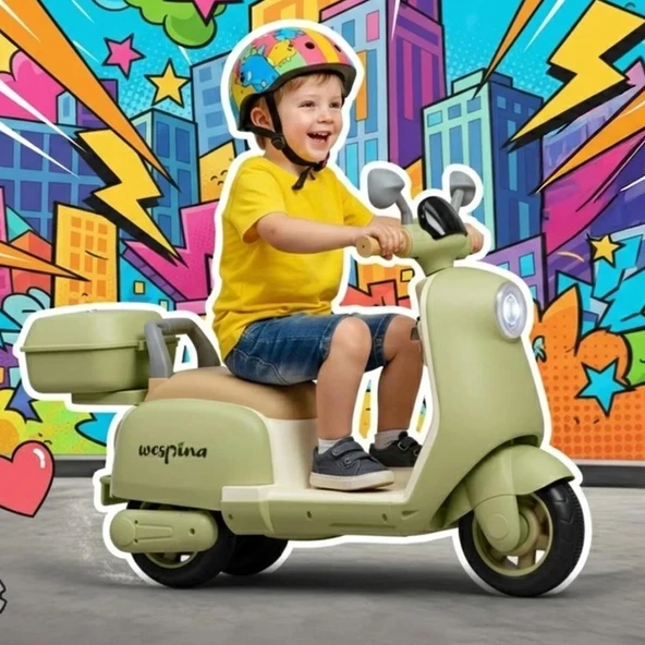 Akülü Kumandalı Motor Yeşil - Resim 3