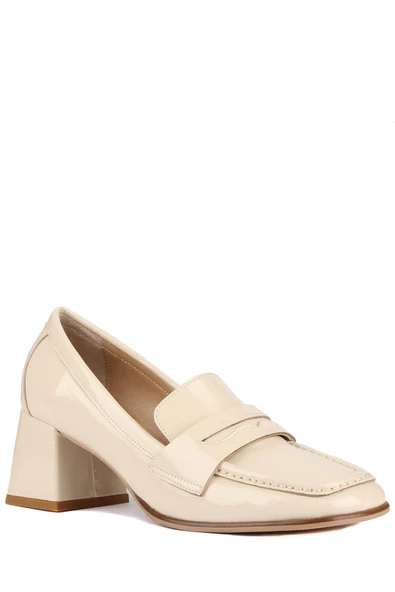 Stato - Bej Rugan Deri Kadın Topuklu Ayakkabı 25-5547 - Resim 4