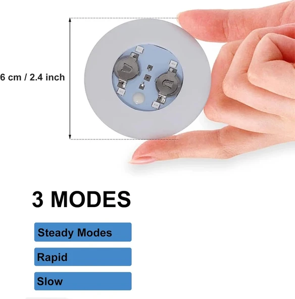 Işıklı Yapışkanlı Bardak Altı Aparatı Ledli 3 Modlu - Resim 3