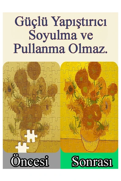 Puzzle Yapıştırıcı 250 ml 1 Adet ve Yassı Patpat Sünger Fırça Seti 3 lü Monalisa Yapboz Pazıl Yapıştırıcısı Şeffaf - Resim 4