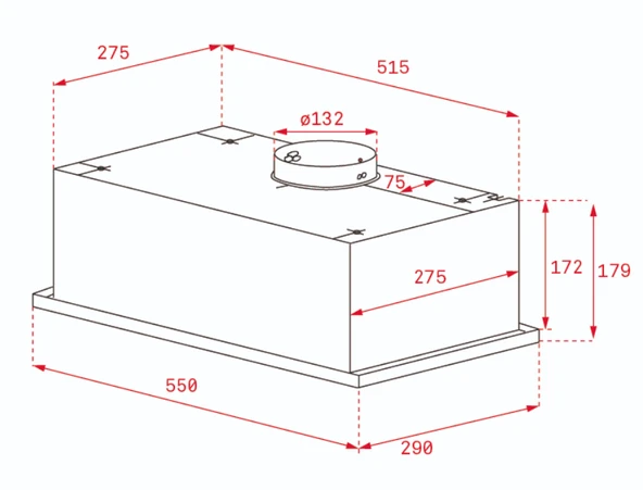 TEKA GFG2 SS ANKASTRE GÖMÜLEBİLİR İNOX ASPİRATÖR - Resim 2