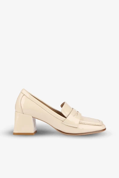 Stato - Bej Rugan Deri Kadın Topuklu Ayakkabı 25-5547 - Resim 2