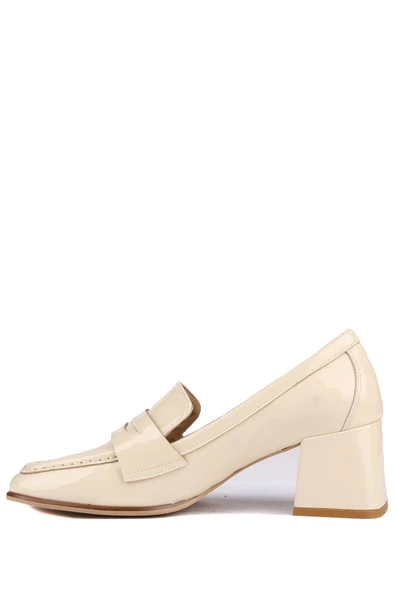 Stato - Bej Rugan Deri Kadın Topuklu Ayakkabı 25-5547 - Resim 5