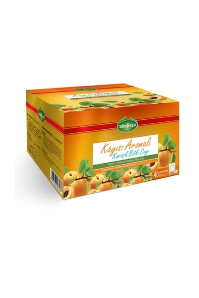 Mindivan Kayısı Aromalı Karışık Bitki Çayı (form) 40'lı Poşet Çay ürün görseli 1