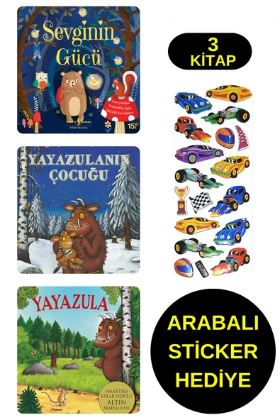 ARABALI STİCKER HEDİYELİ - OKUL ÖNCESİ RESİMLİ KİTAPLAR MASAL - SEVGİNİN GÜCÜ - YAYAZULA  ... ürün görseli