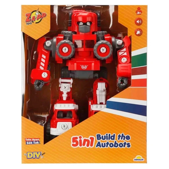 5in1 Zapp Toys Sesli ve Işıklı Sök Tak Robot - 4