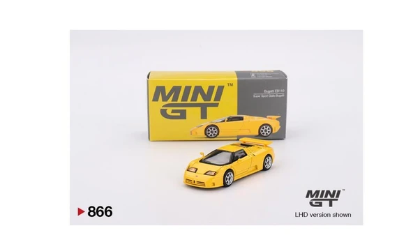 Mini GT BL 866 Bugatti EB110 Super Sport Giallo Bugatti 1/64 Model Araba ürün görseli 1