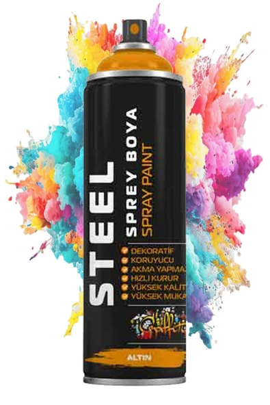 Sprey Boya 200 ml 1 Adet Hızlı Kuruyan Renkli Profesyonel Ahşap Plastik Demir Metal Cam Porselen Duvar Sprey Boya