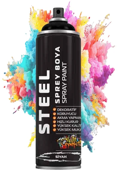 Sprey Boya 200 ml 1 Adet Hızlı Kuruyan Renkli Profesyonel Ahşap Plastik Demir Metal Cam Porselen Duvar Sprey Boya - 10