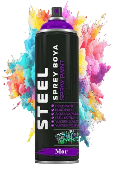 Sprey Boya 200 ml 1 Adet Hızlı Kuruyan Renkli Profesyonel Ahşap Plastik Demir Metal Cam Porselen Duvar Sprey Boya - 7
