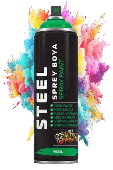 Sprey Boya 200 ml 1 Adet Hızlı Kuruyan Renkli Profesyonel Ahşap Plastik Demir Metal Cam Porselen Duvar Sprey Boya - 12