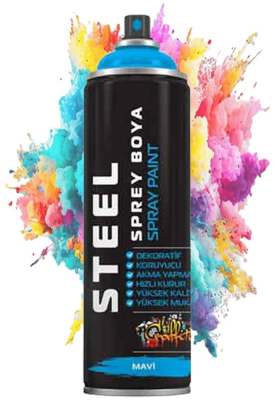 Sprey Boya 200 ml 1 Adet Hızlı Kuruyan Renkli Profesyonel Ahşap Plastik Demir Metal Cam Porselen Duvar Sprey Boya - 6