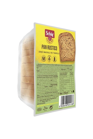 Schar Rustico Glutensiz Lifli Ekmek 250 gr (8 ADET) - Resim 2