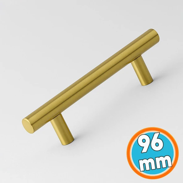 Mobilya Mutfak Çekmece Dolap Dolabı Kulbu Kulpu Kulpları (96 mm - 9.6 cm) Gold Altın Metal ürün görseli