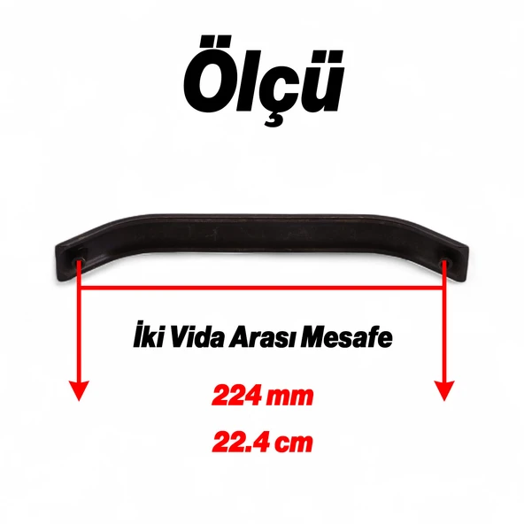 Mutfak Dolabı Dolap Kulpları Kapak Kulbu Kulpu Mobilya Çekmece Antik Sarı Metal 224 mm 22.4 cm - Resim 2