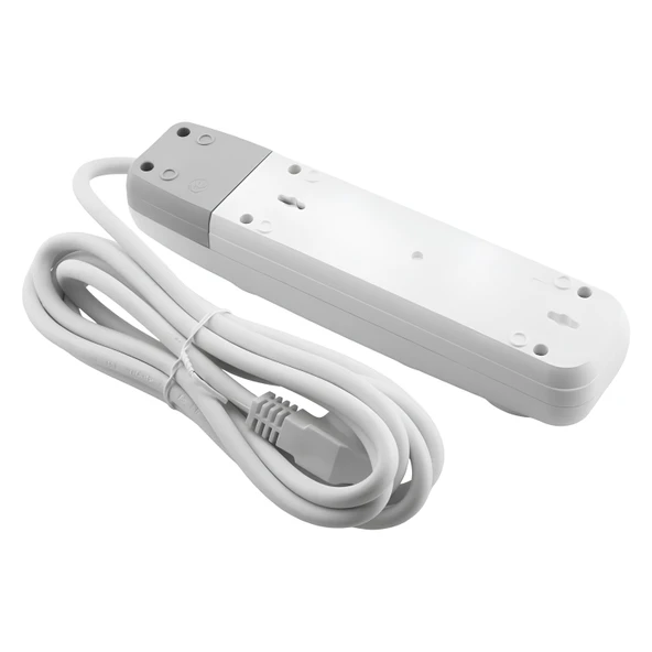 5 Metre Kablolu 4'lü Topraklı Grup Priz Fiş Çoğaltıcı Çoklu Uzatma Kablosu Anahtarsız - Resim 4