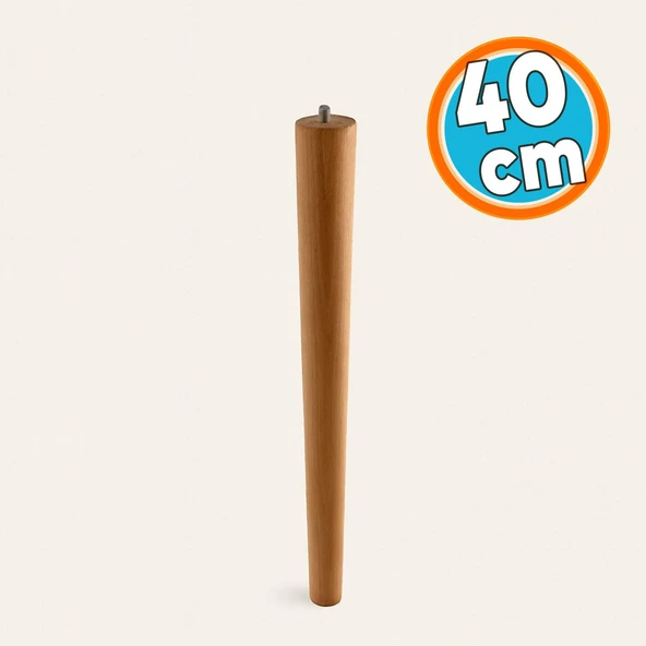 3 Adet Ahşap Silindir Ayağı Kahverengi Boya Bohem Tarz Mobilya Masa Mobilya Aksesuar Ayak 40 cm - Resim 8