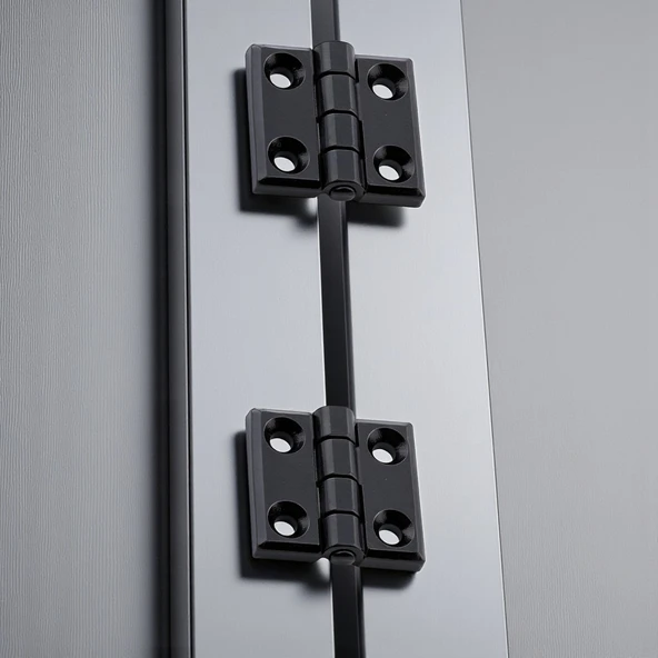 Metal Mini Yaprak Menteşe 30x30mm Dayanıklı Mobilya Kapı Dolap Çekmece Kapak Aksesuar Bağlantı Siyah - Resim 3