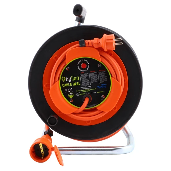 Plastik Makaralı Seyyar Kablo Uzatma Kablosu 3x2.5 mm CCA Kablo 40+2 Metre - Resim 4