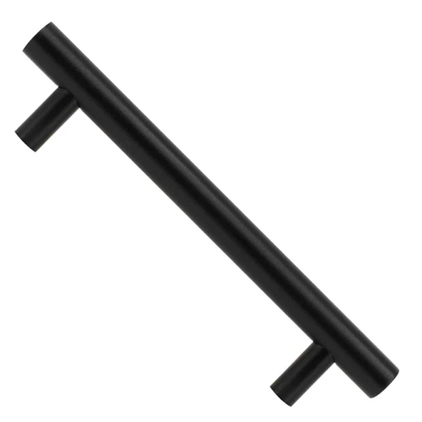 Mobilya Mutfak Dolap Kapak Çekmece Kulpu Kulbu 128 mm Mat Siyah Metal Kulp (10 Adet) - Resim 6