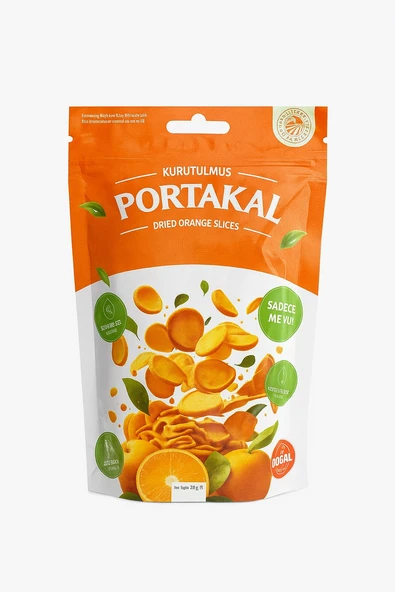 ASELYA DOĞAL KURUTULMUŞ PORTAKAL DİLİMLERİ KATKISIZ, ŞEKERSİZ, %100 MEYVE, VEGAN
