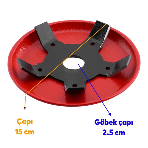 Metal Filiz Fidan Dal Biçme Kesme Aparatı 5 Kollu Bıçkı Yedek Bıçak Benzinli Tırpan Uyumlu - Resim 2