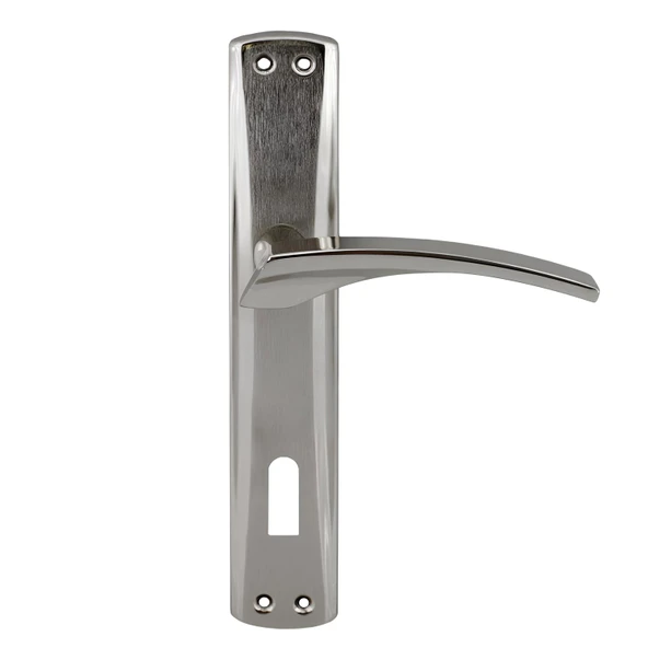 Oda Aynalı Kapı Kolu Nikel İnox Sağa Sola Uygun Ön Arka Oda Kapısı 1 Takım - Resim 3