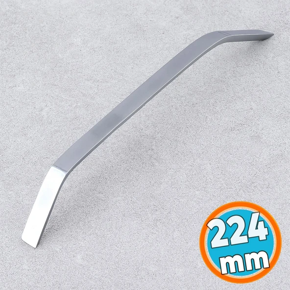 Metal Kulp 224 mm - 22.4 cm Mobilya Çekmece Mutfak Dolabı Dolap Kulpları Kulb Kulpu Krom Gümüş ürün görseli