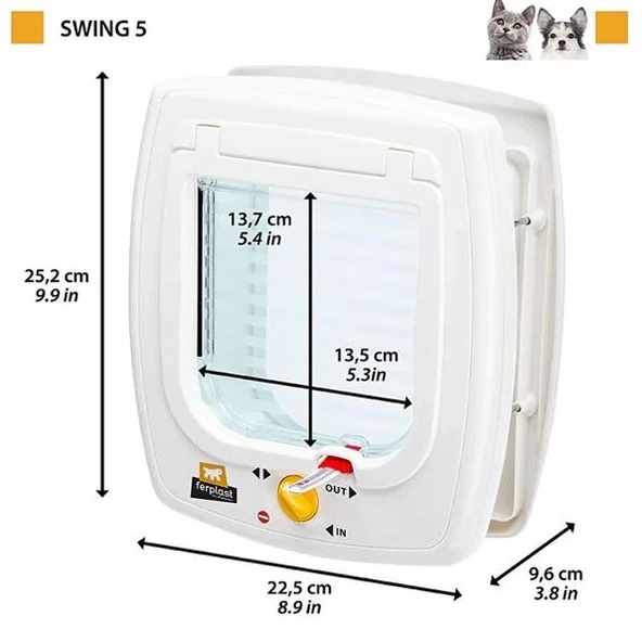 Ferplast Swing 5 Beyaz Kedi Ve Köpek Kapısı13.5x13.7 Cm - 2