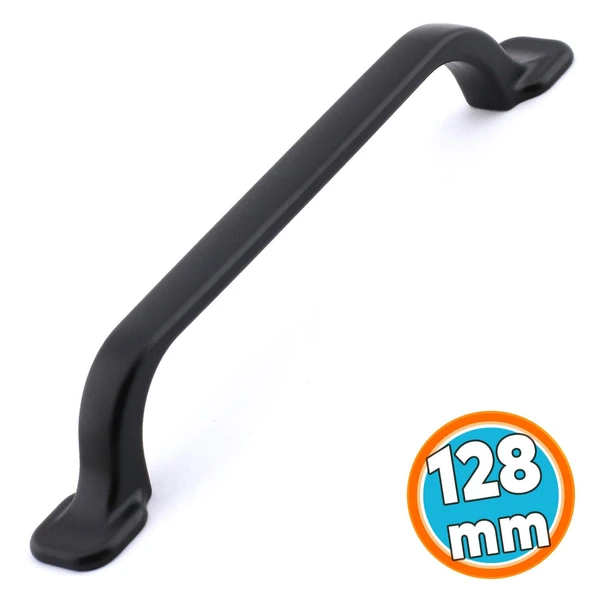 Mobilya Mutfak Dolabı Çekmece Dolap Kulpları Kapak Kulpu Kulbu Siyah 128 Mm-12.8 Cm Metal Kulp ürün görseli