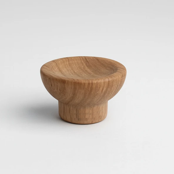 Mobilya Mutfak Dolap Dolabı Çekmece Kulpu Kulbu Kulp Düğme Açık Ceviz Plastik Tek Vidalı - Resim 6