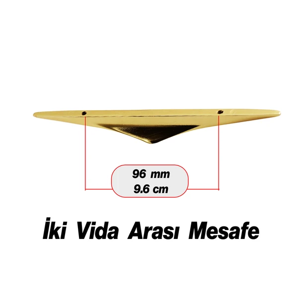 Mobilya Çekmece Mutfak Dolabı Dolap Kulpları Kulbu Kulpu Altın Metal Kulp 96 mm - 9.6 cm - Resim 2