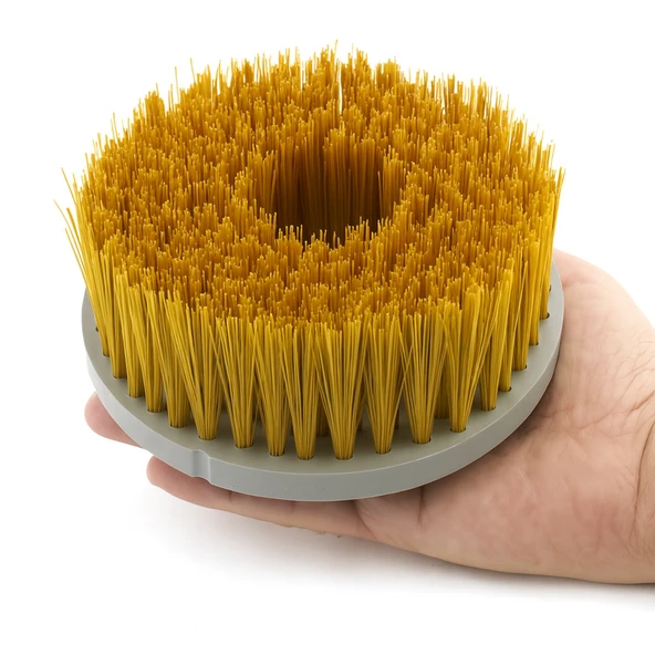 Motorlu Tırpan Halı Koltuk Yıkama Fırçası Temizleme Başlığı Matkap Uyumlu Aparat Silindir Leke Çıkar - 3