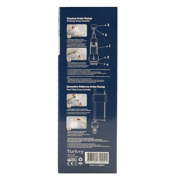 Rezervuar İç Takım Basmalı Klozet Sifon İç Takımı - 4