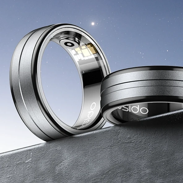 Yesido IO32 50M Su Geçirmez Sağlık ve Egzersiz Takip Özellikli Akıllı Yüzük - Siyah - 2