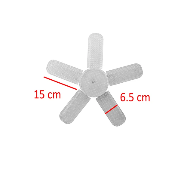 Beş Pervaneli Tasarruflu Ampul 72 W Led Lamba Beyaz E27 Duy 6480 Lümen Uzun Ömürlü 220 Volt 1 Adet - 3