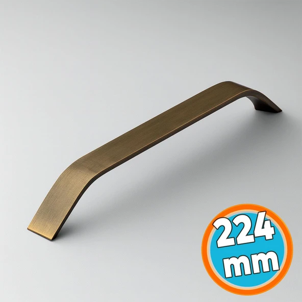 Mutfak Dolabı Dolap Kulpları Kapak Kulbu Kulpu Mobilya Çekmece Antik Sarı Metal 224 mm 22.4 cm ürün görseli