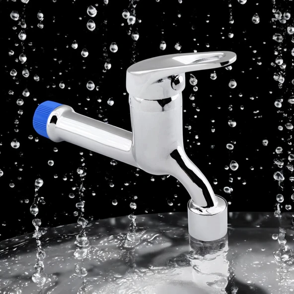 Aç Kapa Musluk Lavabo Banyo Mutfak Musluğu Bahçe Çeşmesi Klasik Uzun Musluk Tek Çıkışlı Batarya - Resim 2