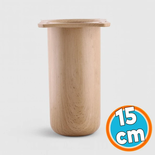 4 Adet Mobilya Kanepe Koltuk Yatak Baza Yükseltici Yükseltme Ayağı Ayakları Plastik  Kayın Bej 15 cm - Resim 7