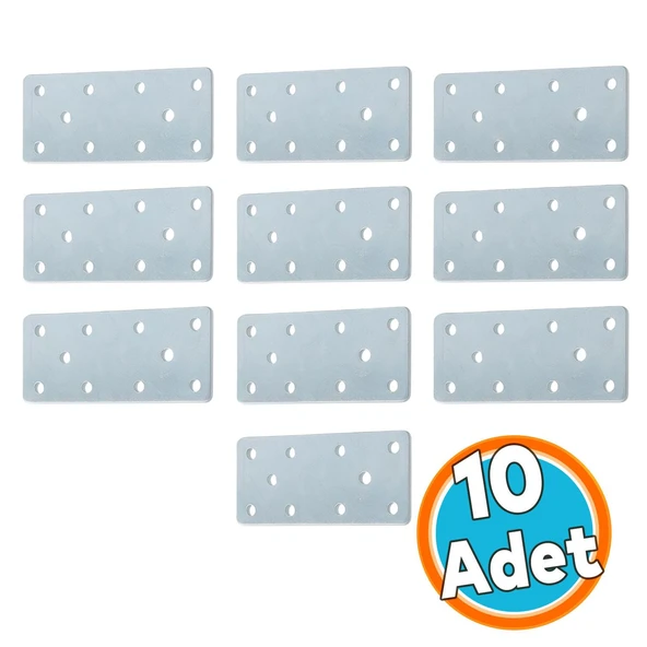 (10 ADET) Mobilya Dolap Duvar Sabitleme Metal Köşebent Düz Gönye 40x100 mm Bağlantı Aparatı ürün görseli