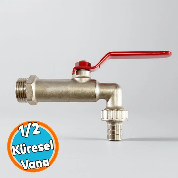 Küresel 1/2 Rekorlu Krom Bahçe Musluğu Korozyona Dayanıklı Rekorlu Tam Geçişli Bahçe Musluğu ürün görseli