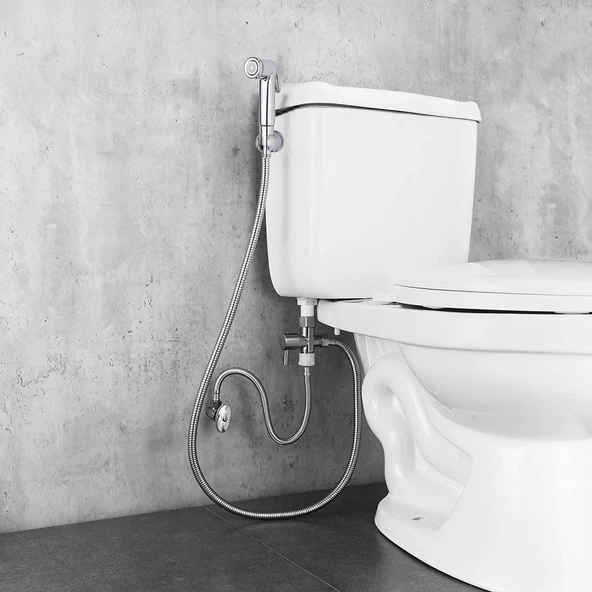 Taharet Musluğu Ara Musluk Filtreli Tuvalet WC Banyo Klozet Bide Bebek Hayvan Araba Yıkama Musluğu - Resim 2