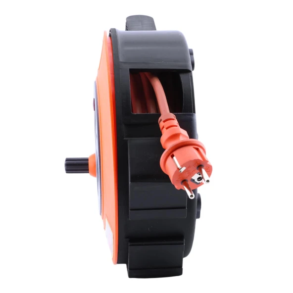 Mini Kutulu Plastik Makaralı Seyyar 3x1.5 mm CCA Monofaze Uzatma Kablosu 4 Priz TTR Kablo 10 Metre - Resim 3