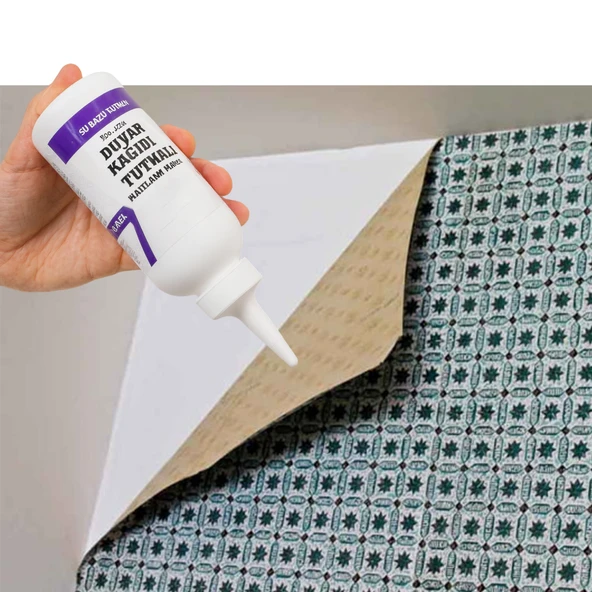 Duvar Kağıdı Yapıştırıcısı Hazır (150 gr) Şeffaf Sıvı Tutkal Vinil Bordür Tekstil Kağıtları Yapıştır - Resim 4